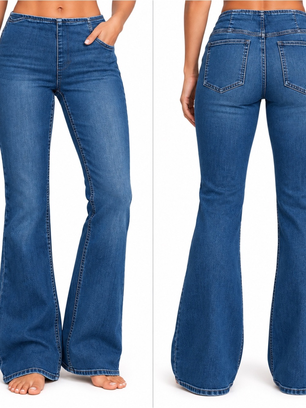 Free People Mid-Rise Flare Bell Bottom Jeans- 27x32